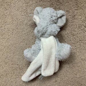 LITTLE JELLYCAT Elephant Soother Gray Cream Plush Security Blanket Baby Lovey 6”